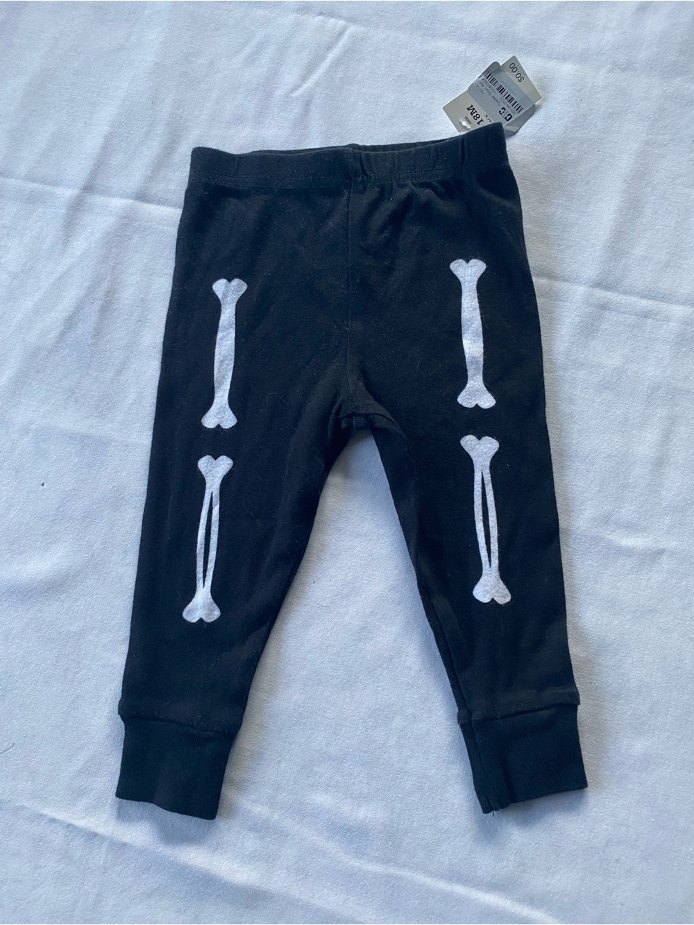 NWT Halloween Skeleton 18 Months Black Knit Pants